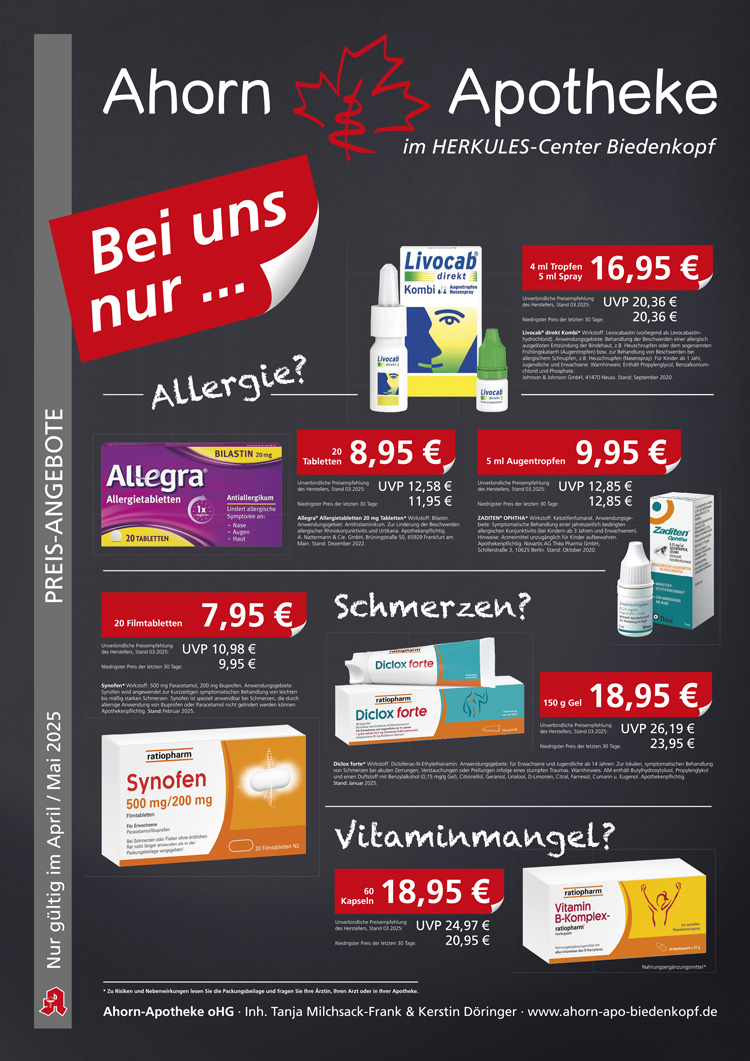 Preis-Angebote bis Mai 2025